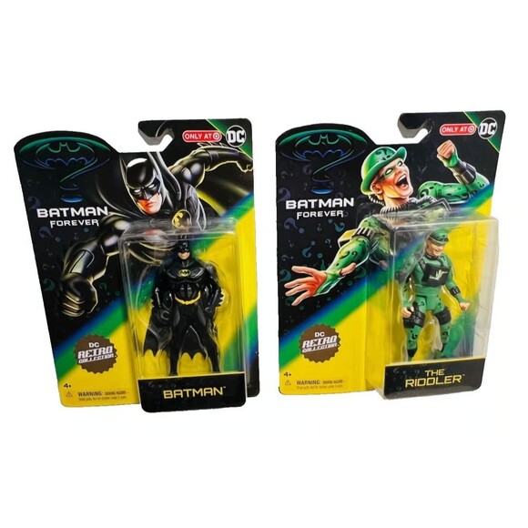 Batman Forever DC Retro Collection Target Exclusive 4 5" Figures Riddler Batman - Picture 1 of 5